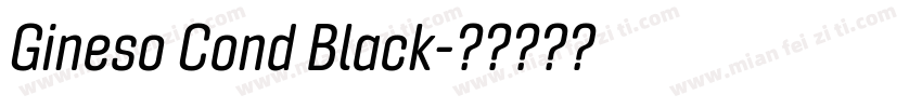 Gineso Cond Black字体转换